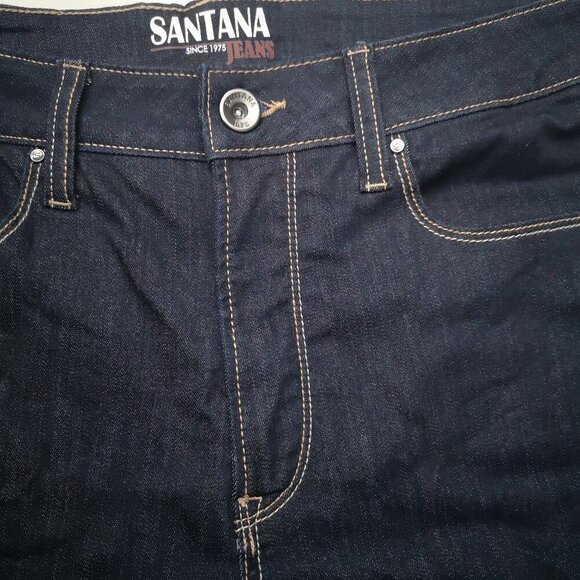Santana Ladies Size 10 Dark Wash Slimmer Leg Zipper & Button Closure Jeans - Picture 13 of 13